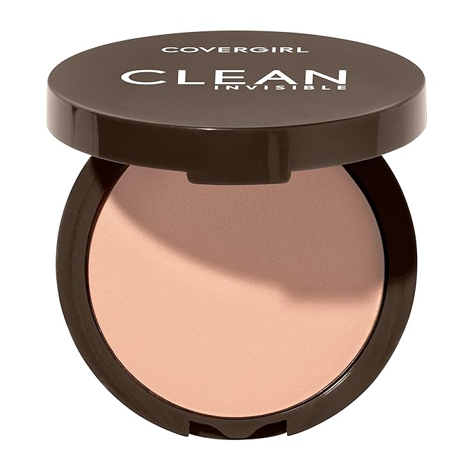 Covergirl Clean Invisible Pressed Powder, Lightweight, Breathable, Vegan Formula, 130 - Classic Beige, 0.38oz-VivaGrace Women