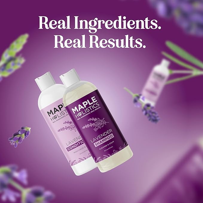 Aromatherapy Lavender Shampoo and Conditioner Set - Paraben and Sulfate Free Shampoo and Conditioner for Women with Chamomile Panthenol Jojoba Oil plus Cleansing and Calming Lavender Essential Oil-VivaGrace Women