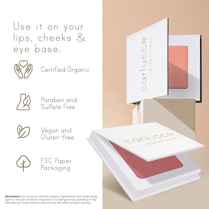 Carlucce Umpteen 3-in-1 Vegan Multi-Use Cream Color Palette - Unfazed - Makeup & Skincare in One, High Pigment Formula for Lips, Cheeks & Eye Base-VivaGrace Women