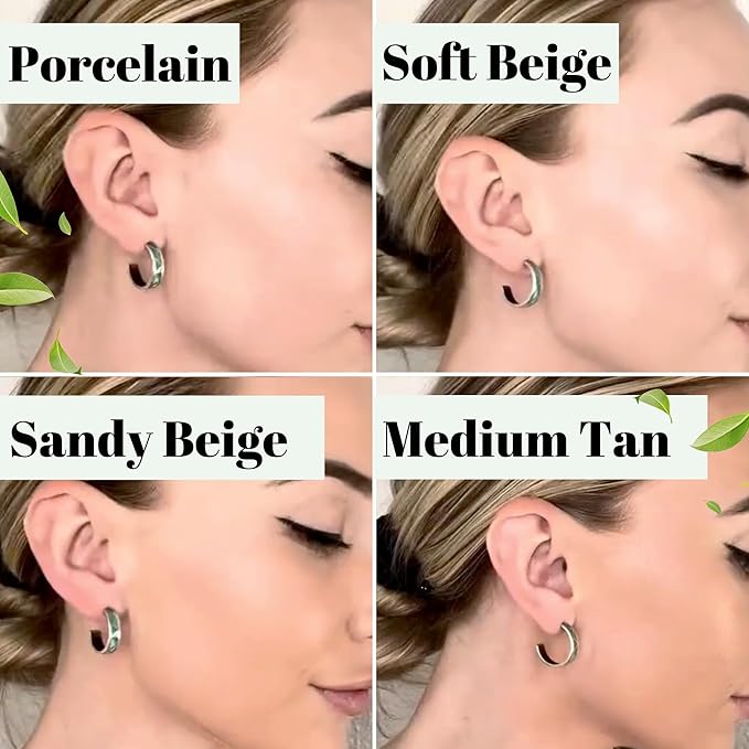 Fifth & Skin: Better’n Ur Skin Liquid Foundation (PORCELAIN) - Natural, Organic, Vegan, Cruelty-Free - Gluten-Free Beauty with Buildable Coverage and Palm-Free Luxury - 1 oz-VivaGrace Women