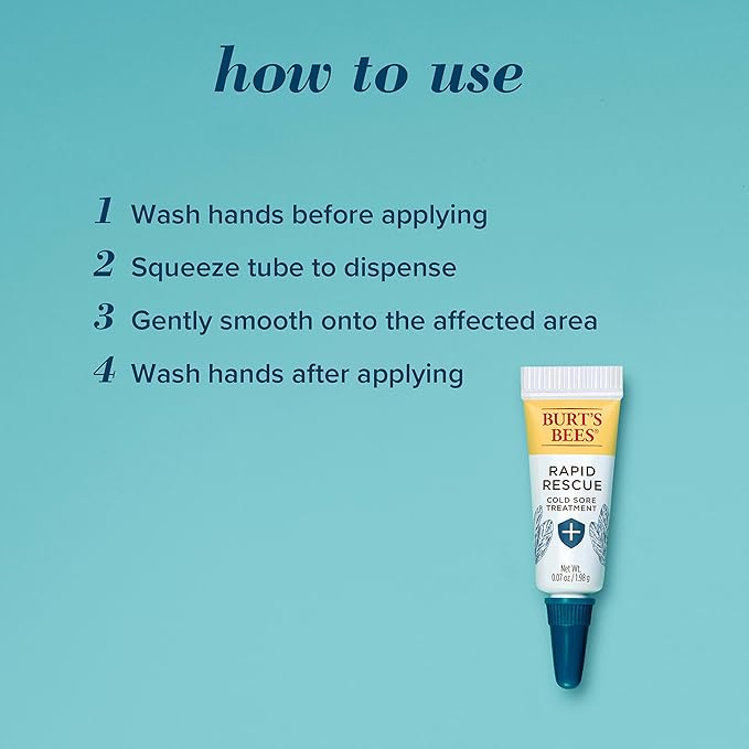 Burt's Bees Cold Sore Treatment and Medicated Lip Balm, College Back to School Dorm Essentials, With Menthol and Eucalyptus Oil, Natural Origin Skincare, 2 Tubes, 0.07 oz./0.15 oz.-VivaGrace Women
