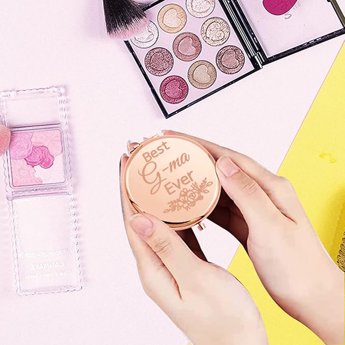 CENWA G-ma Birthday Gift G-ma Makeup Pocket Mirror G-ma Jewelry Best G-ma Ever (G-ma M)-VivaGrace Women