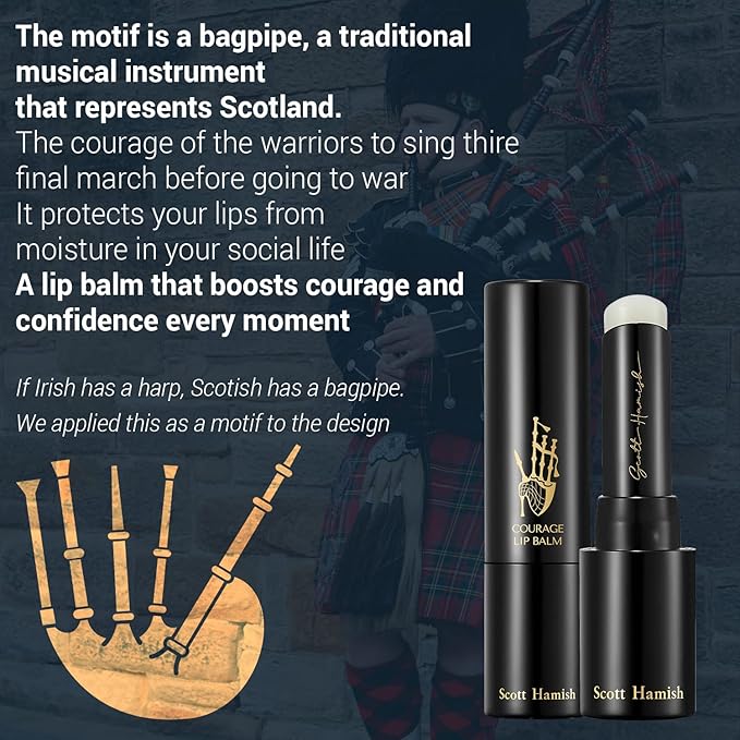 Courage Lip Balm – Hydrating Lip Balm for Men - Shea Butter & Cica to Moisturize & Soothe Dry, Chapped Lips – Anti Aging Lip Moisturizer to Restore Radiance and Improve Softness of Lips, 0.12oz.-VivaGrace Women