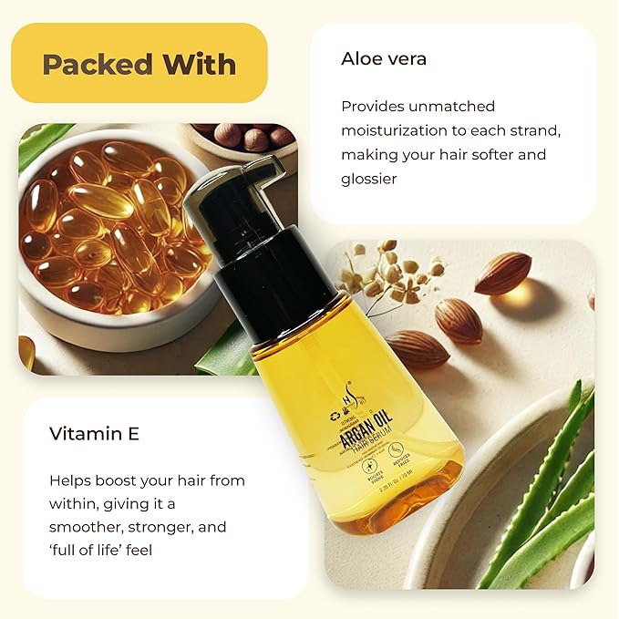 HerStyler Advanced Argan Oil Hair Serum for Women - Anti Frizz Serum for Hair - for Frizzy, Dry and Damaged Hair - Nourishing - 2.36 Fl Oz / 70 Ml (1 Pack)-VivaGrace Women