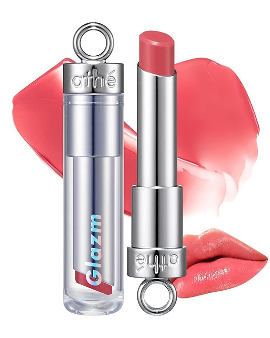 ATHE Glazm Lipbalm Stick - Vegan Glow Korean Lip Balm - Plumping, Volumizing & Highly Pigmented Lipstick - Soft Melting, Buildable Formula - Plant-Derived, Cruelty-Free, 0.12oz. (03 Attention)-VivaGrace Women