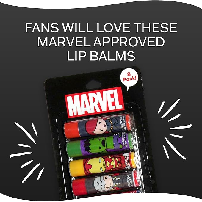 Taste Beauty Marvel Comic Book Themed 8pc Lip Balm Sticks-VivaGrace Women