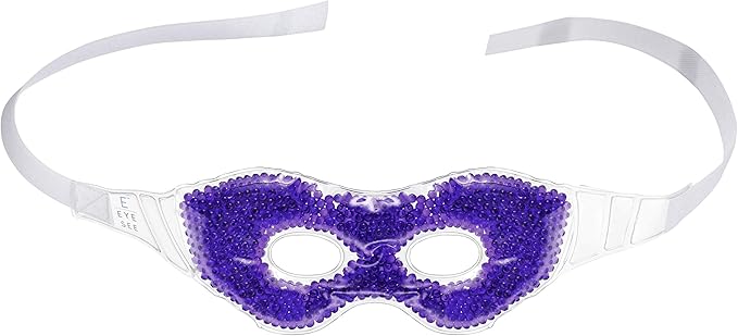 Gel Eye Mask, Purple - Cold Compress Ice Pack with Gel Beads - Microwave Safe for Heat Therapy - Great for Puffy Eyes, Dark Circles, Dry Eyes, Soothing Headaches-VivaGrace Women