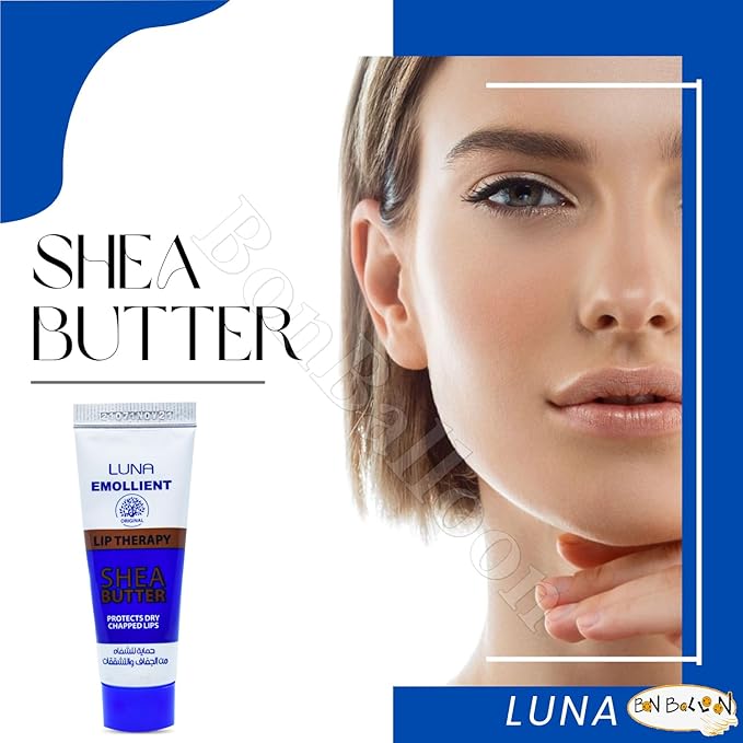 Luna Emollient With Shea Butter Protects Dry Lips Out & Makes Them Look Dewy And Soft For Lip Care That Keeps Your Lips Soft In Extreme (1 Pack = 0.35 oz / 10 ml) لونا حماية للشفاة من الجفاف والتشققات-VivaGrace Women