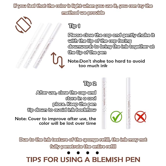 4 Colors Freckle Pen,Waterproof Freckle Makeup Pen,Lightweight Long Lasting Quick Dry Dot Spot Makeup Pen - Light Brown,Natural Coffee,Chestnut,Dark Brown-VivaGrace Women