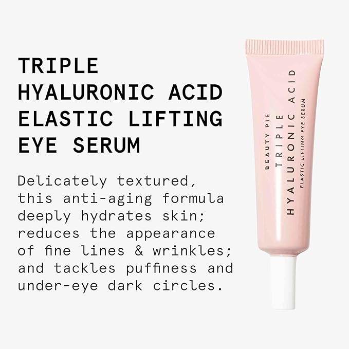 Beauty Pie Triple Hyaluronic Acid Elastic Lifting Eye Serum 15ml – Firming & Brightening Treatment for Dark Circles, Puffiness & Fine Lines – Lightweight, Fragrance-Free Eye Serum-VivaGrace Women