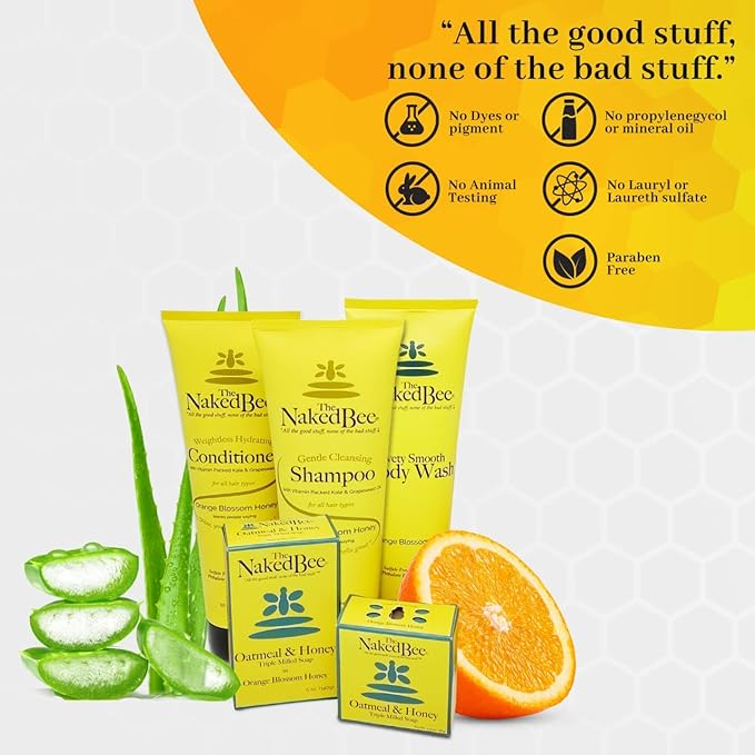 The Naked Bee Lip Balm Sampler, Coconut & Honey, Orange Blossom Honey, Pomegranate & Honey, Grapefruit Blossom Honey, Lavendar & Beeswax Absolute-VivaGrace Women