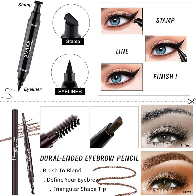 Makeup Set, Makeup Set for Women Full Kit, Eyeshadow Palette, Foundation Concealer CC Cream 3 in 1 Palette, Liquid Lipstick Eyebrow Pencil Eyeliner, Makeup Brush Sponges Makeup Bag-VivaGrace Women