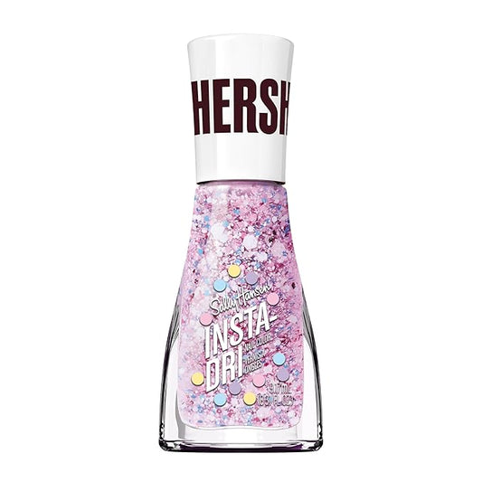 Sally Hansen Insta-Dri X Hershey's Cookies 'n' Creme Eggs, Polka Dazzle, Quick Dry, Long Lasting, Streak-Free Shine, Pink Nail Polish, 0.31 fl oz.