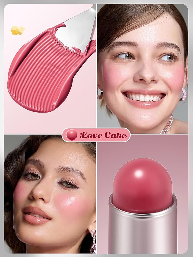 SHEGLAM Buttery Bliss Blush Stick Cream Milk Makeup Blush-Love Cake-VivaGrace Women