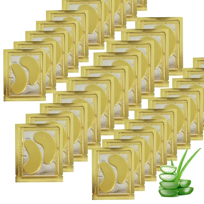 Under Eye Patches - 30 Pairs Under Eye Masks for Dark Circles and Puffiness, 24k Gold Dark Circles Under Eye Treatment for Women, Undereye Gel Patches Under Eye Bags - Reduce Wrinkles Anti-Aging-VivaGrace Women