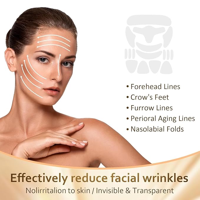 Facial Wrinkle Patches - 192 Pcs Face Patches for Overnight to Reduce Forehead Wrinkles, Smile Lines, Fine Lines & Chin Wrinkles, Anti Wrinkle Facial Patch for Women-VivaGrace Women