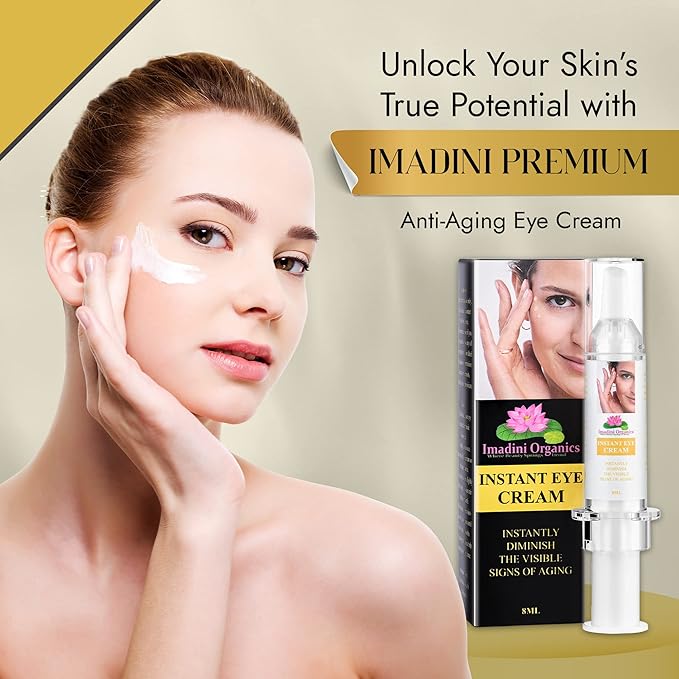 Imadini Natural Eye Wrinkle Cream, Remove Eye Bag Dark Circles, Reduce Puffiness & Eye Wrinkle, Ideal Eye Bag Cream For Both Men & Women– 8ml-VivaGrace Women