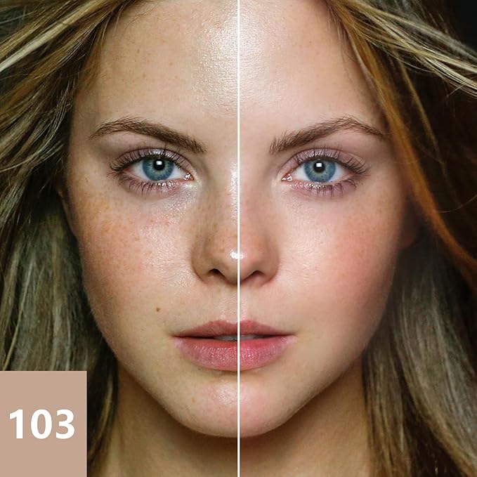 Liquid Foundation Makeup Natural True Skin Tone Full Coverage Concealer Flawless Complexion Blendable Longwear, 103, 1 fl. oz.-VivaGrace Women
