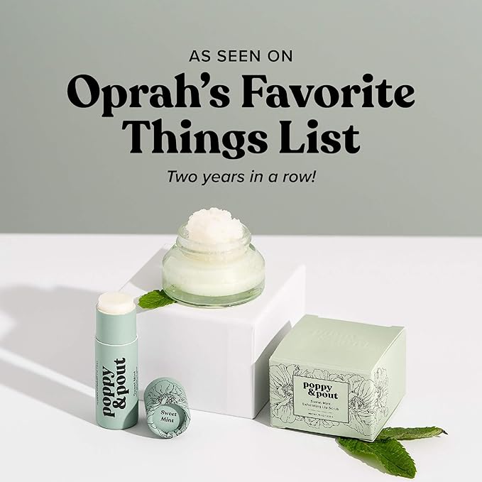 Poppy & Pout Sweet Mint Jumbo Lip Balm | All Natural Lip Balms & Moisturizers | Hydrates with Beeswax, Vitamin E, Organic Coconut Oil | Cruelty-Free | Lip Balm in Recyclable Cardboard Tube-VivaGrace Women