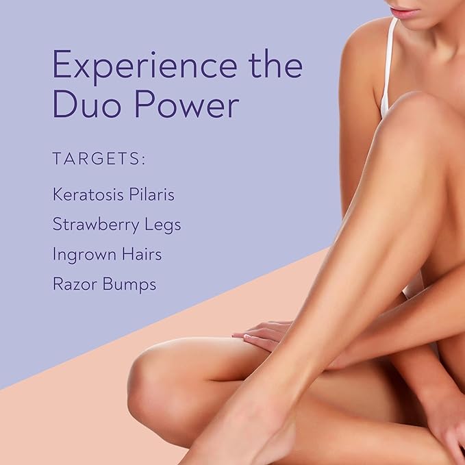 KP Bump Eraser Body Scrub & Keratosis Pilaris Lotion Bundle Set – Strawberry Legs Treatment for Women - Exfoliates & Deeply Hydrates for Smoother Healthy-Looking Skin-VivaGrace Women