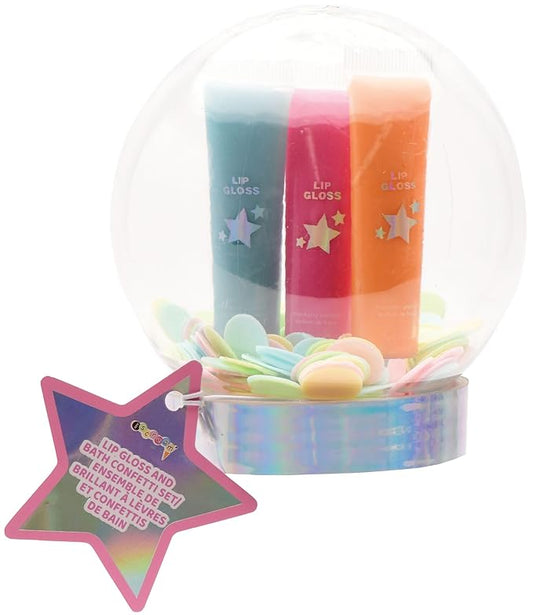 iscream Winter Wonderland Snowglobe 3-piece Lip Gloss and Bath Confetti Set-VivaGrace Women