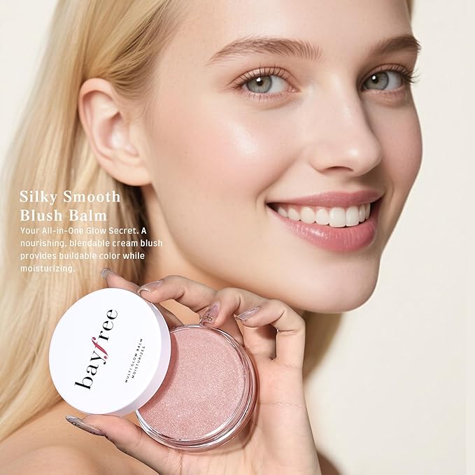 Multi Glow Balm, Cream Blush for Cheeks, Blush Balm Face Makeup, Radiant Finish, Hydrating, Creamy, Lightweight & Blendable Color, Face Makeup, 0.63 Oz