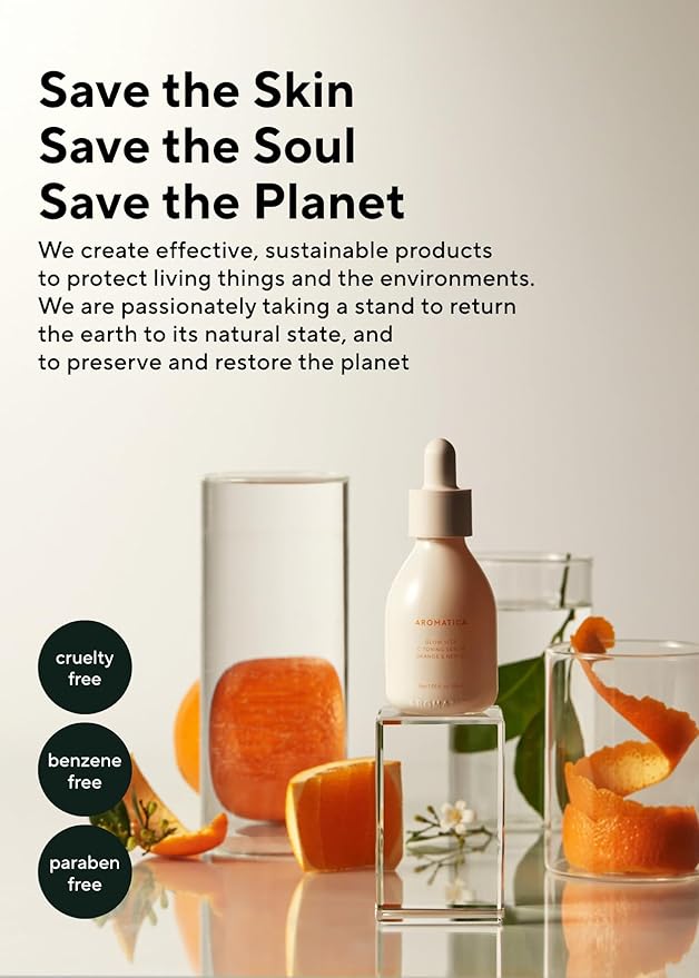 AROMATICA Glow Vita Trial Kit - Travel Size Skin Care Set [Vitamin C Serum 0.5 fl.oz, Facial Scrub 0.5 fl.oz, Goodnight Cream with Retinol 1oz] - Travel Kit for Women-VivaGrace Women