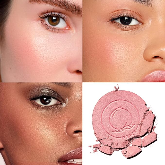 Face Blush, Powder Blush Makeup, Longlasting Highly Pigmented Face makeup, Smooth, Vegan & Cruelty Free, 1 Count, 06 PEACH-VivaGrace Women