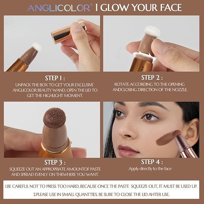 3PCS,Contour Stick bronzer,Liquid Blush,Highlighter,Long Lasting Smooth Lightweight Beauty Wand Set,Vegan & Cruelty-Free (01+02+05, 1.27fl oz)-VivaGrace Women