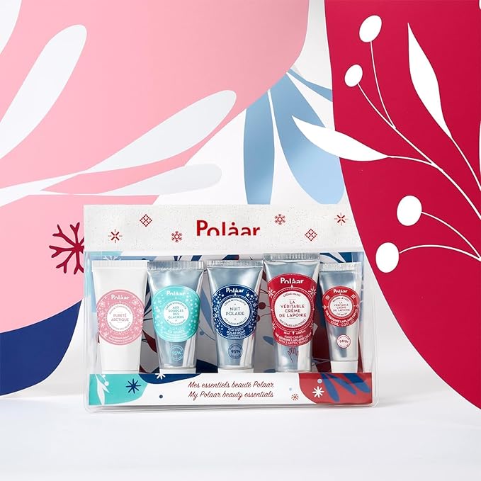 Polåar - Beauty Ritual Discovery Kit - Face, Hands & Lips Routine - Travel Essentials Skincare - Melting, Non-Greasy Textures, Cruelty Free, Made in France - 5 pcs-VivaGrace Women