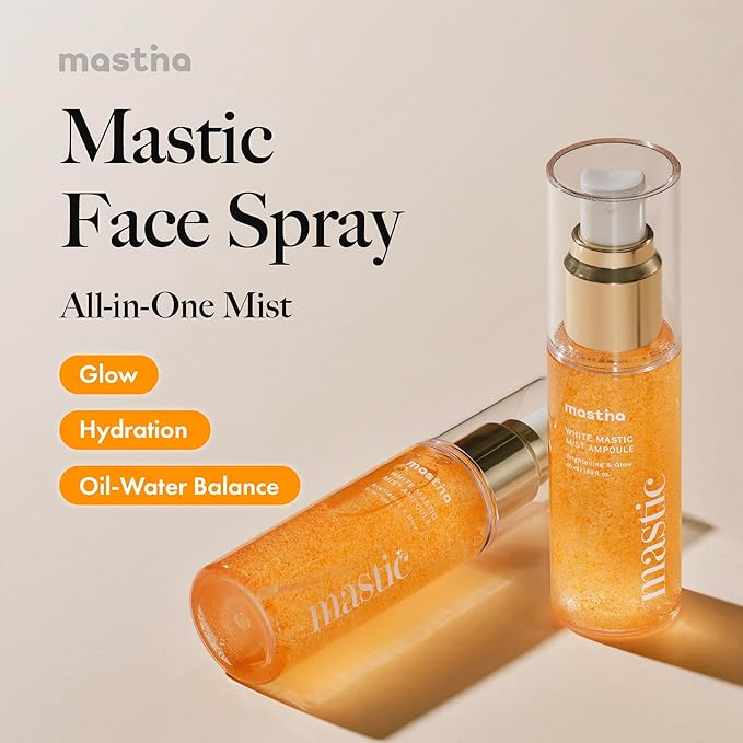 MASTINA Mastic Face Spray (1.69fl oz) Facial Mist for Natural Glow, Hydrating Formula for Dry Skin, On-the-Go Portable Korean Skin Care, Travel Summer Essentials. Mastic Gum.-VivaGrace Women