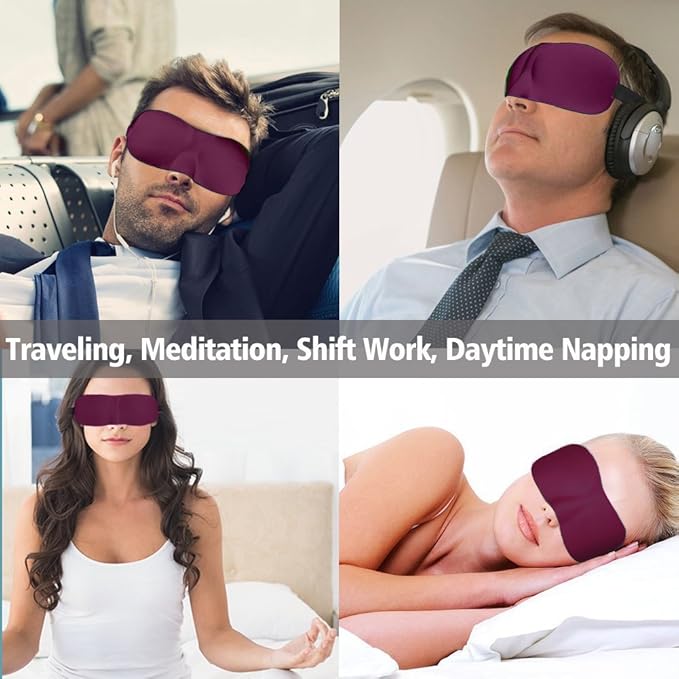 Purple Eye Mask for Sleep and Deep Meditation-VivaGrace Women