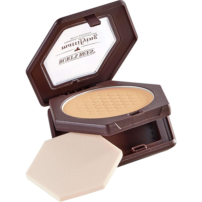 Burt’s Bees 100% Natural Mattifying Powder Foundation, Bare - 0.3 Ounce-VivaGrace Women