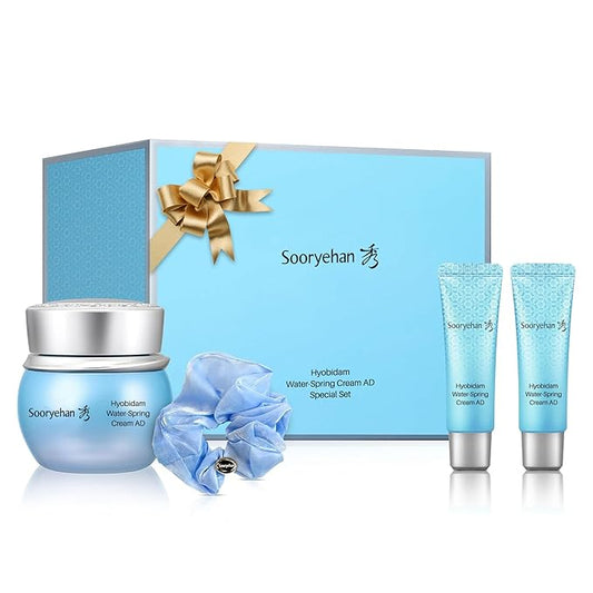 Sooryehan Water Spring Cream AD Amazon Set (4.2fl oz) - Korean Moisturizer Skincare for Deep Hydration Boost & Elasticity by LG Beauty. Fermented Ginseng, Hyaluronic Acid,-VivaGrace Women