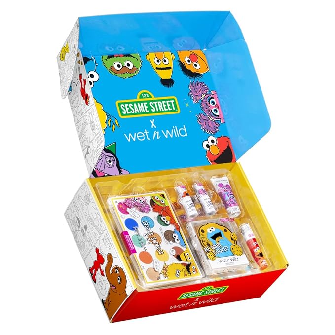 wet n wild Sesame Street Limited Edition PR Box - Makeup Set with Versatile Brushes, Vibrant Buildable & Blendable Palettes & Lip Glosses for Unique Looks, Cruelty-Free & Vegan-VivaGrace Women