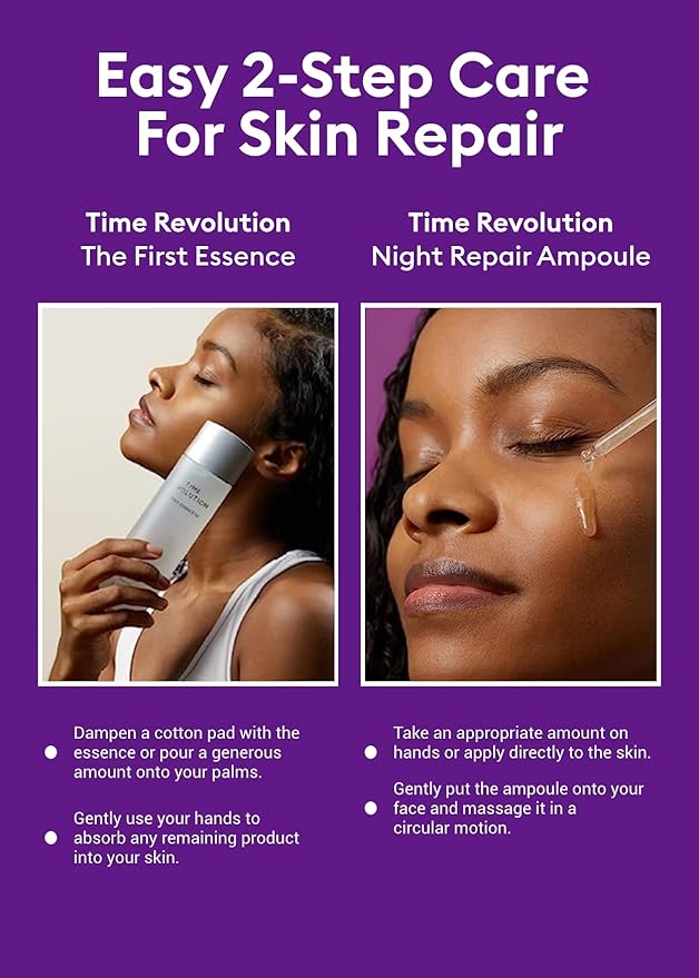 MISSHA Time Revolution Gift Set The First Essence 5X & Night Repair Ampoule 5X for Radiant, Youthful Skin-VivaGrace Women