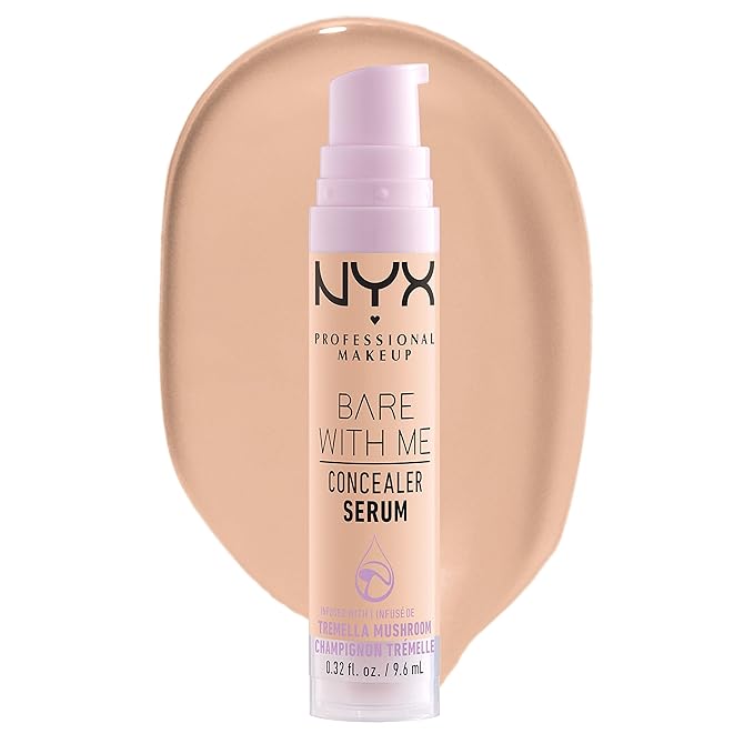 NYX PROFESSIONAL MAKEUP Plump Right Back Plumping Serum & Primer, With Hyaluronic Acid & Bare With Me Concealer Serum, Up To 24Hr Hydration - Vanilla-VivaGrace Women