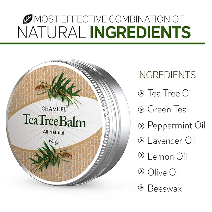 Tea Tree Oil Balm -100% All Natural | Great Cream for Soothing Irritations like Rashes, Insect Bites, Folliculitis, Acne, Itches, Dry Heels, Cuticles, Saddle Sores and more!-VivaGrace Women