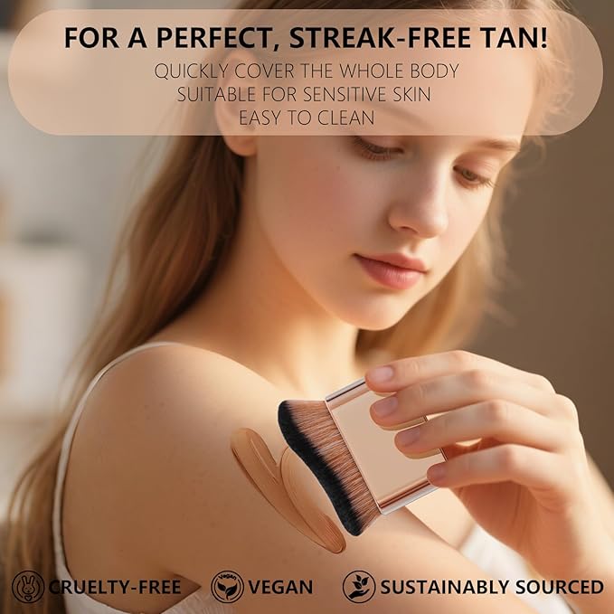 docolor Self Tanner Brush Body Makeup Brush for Flawless Face and Body Makeup, Sunless Tanner Blending Brush Body Brush for Self Tanner, Bronzer, Foundation, Vegan & Cruelty Free-VivaGrace Women