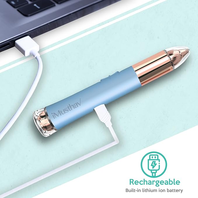 2 in 1 Flawless Eyebrow and Facial Hair Remover for Women Painless Electric Razor Epilator Trimmer Shaver with 18K Gold-Plated, USB Rechargeable, 360° LED for Eyebrow and Face Hair Removal-VivaGrace Women