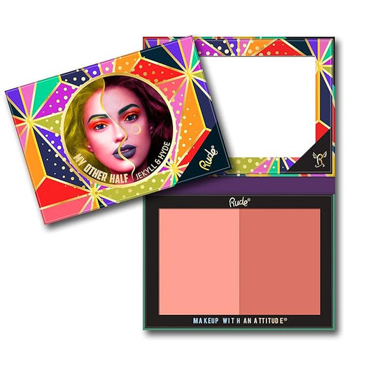 My Other Half Duo Shade Face Palette - Jekyll and Hyde by Rude Cosmetics for Women - 0.4 oz Makeup-VivaGrace Women
