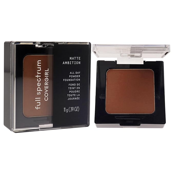 COVERGIRL Matte Ambition, All Day Powder Foundation, Deep Cool 3, 0.38 Ounce-VivaGrace Women