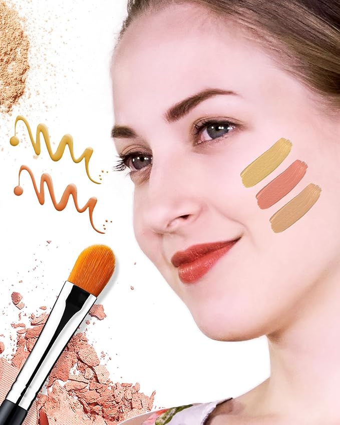 Concealer Brushes, EIGSHOW Eyeshadow Primer Brush for Concealer, Blending, Eyeshadow - Professional Tools for Applying Cream, Liquid Shadows and Eye Primer Base (E828 2piece)-VivaGrace Women