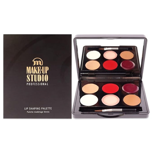Professional Amsterdam Lip Shaping Palette - Super Handy Size Lip Shaping Palette, Lip Primer And 2 Beautiful Matte Lipstick Colors - Red Meets Purple - 1 Pc-VivaGrace Women
