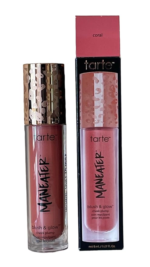 Tarte Maneater Blush And Glow Cheek Plump Full Size 8ML (Coral, 8mL)-VivaGrace Women