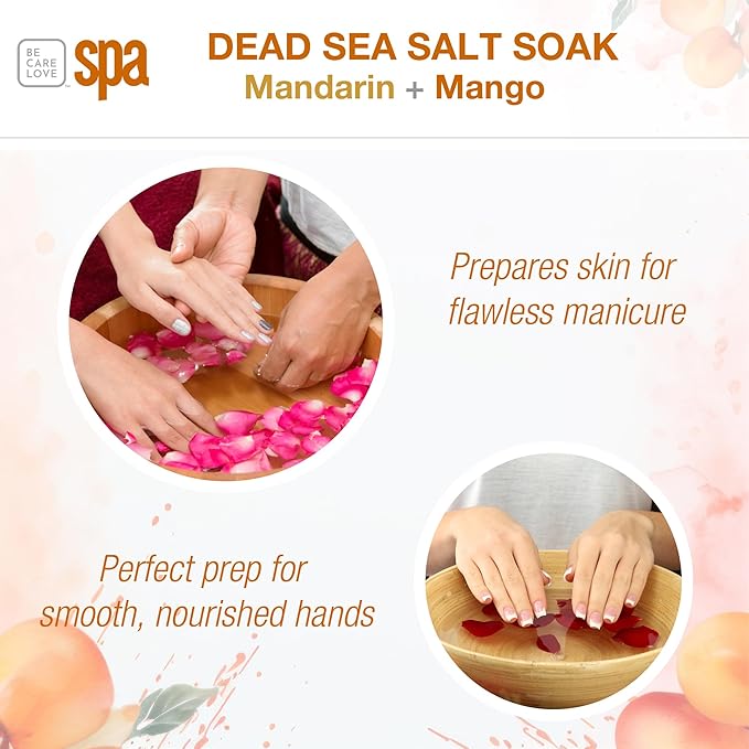 BCL SPA Dead Sea Salt Soak, Mandarin + Mango, 16 oz-VivaGrace Women