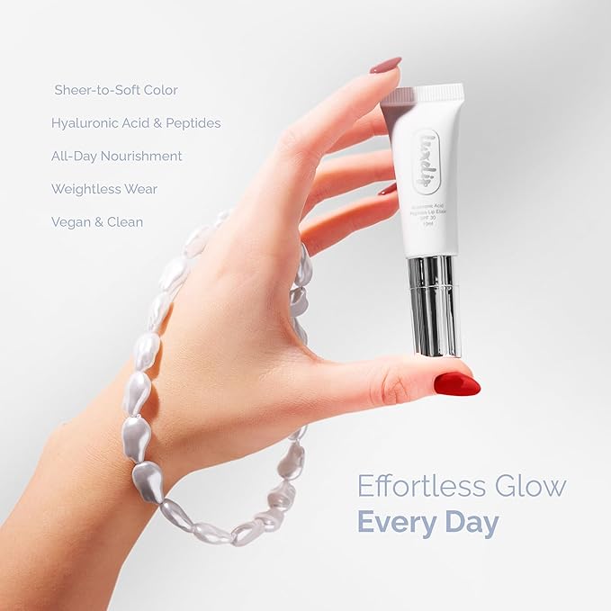 Tinted Lip Balm Elixir for OIder Women, Hydrating Vegan Lip Care with Sheer Color & Moisturizing Glow – Non-Sticky Nourishing Lip Treatment for Soft, Smooth Lips (Naturally Clear 10ml)-VivaGrace Women