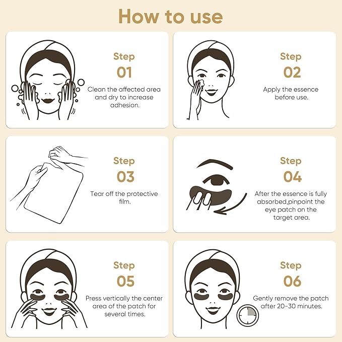 100Pcs/50Pairs Under Eye Patches Gold for Dark Circles, Puffy Eyes, and Wrinkles, 24K Gold Eye Mask for Face, Eye Cream for Men and Women-VivaGrace Women