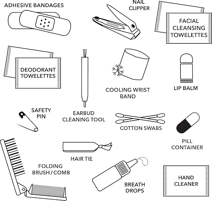 Pinch Provisions Gym Kit, includes 15 Personal Care Essentials for Wellness & Beauty, Perfect for Gifts, Gym Bags, Duffle Bags & Lockers (Mustard)-VivaGrace Women