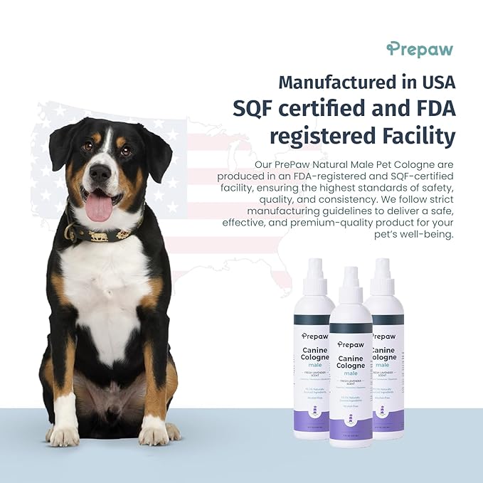 Luxury Male Pet Cologne - Fresh Lavender Scent, 3-in-1 Formula Conditions & Moisturizes, Made with 94% Natural Ingredients, Long Lasting Fragrance, Safe & Easy to Use | 8 fl oz-VivaGrace Women